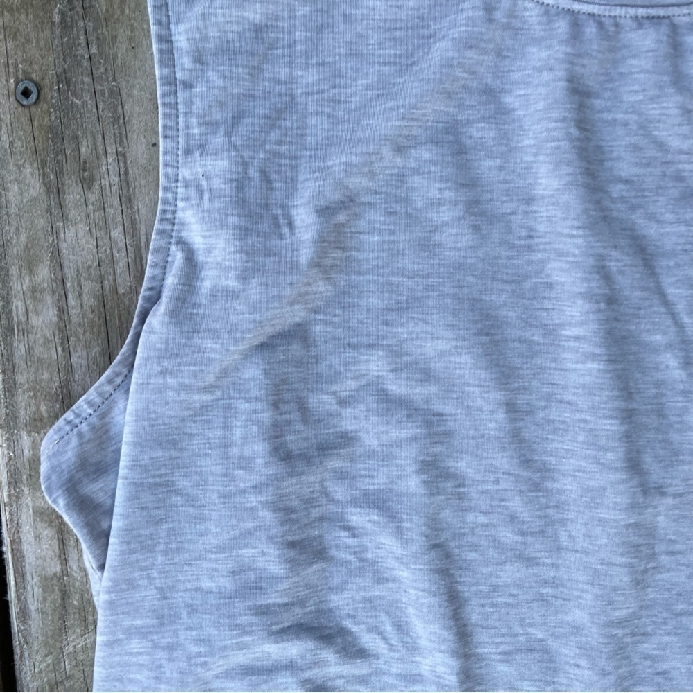 ** Prana light grey tank top medium twist back - Picture 6 of 9